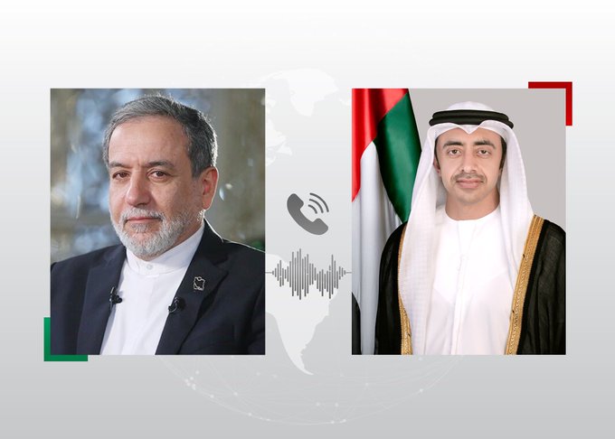 عبدالله بن زايد لنظيره الإيراني: ضرورة الالتزام الكامل ببنود مذكرة التفاهم مع واشنطن