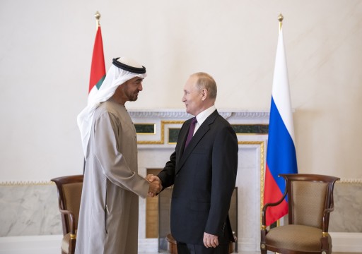 بوتين للشيخ محمد بن زايد: روسيا مهتمة باستمرارية الوساطة الإماراتية مع أوكرانيا