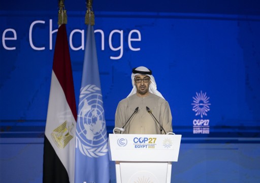 رئيس الدولة يدعو إلى توحيد الجهود الدولية لمواجهة تحديات التغير المناخي