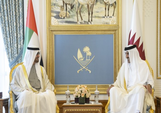 رئيس الدولة وأمير قطر يبحثان العلاقات الأخوية والتطورات الإقليمية