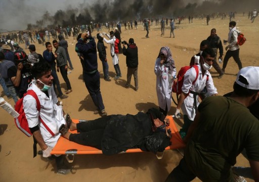 شهيد و80 مصاباً في اعتداء للاحتلال على مسيرة سلمية بغزة