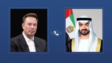 رئيس الدولة وإيلون ماسك يبحثان الفرص الواعدة بمجال التكنولوجيا