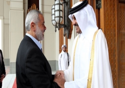 أمير قطر وهنية يبحثان وقف إطلاق النار في غزة
