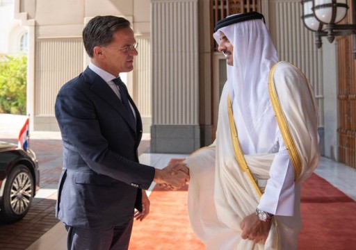 أمير قطر ورئيس وزراء هولندا يبحثان جهود وقف إطلاق النار بغزة