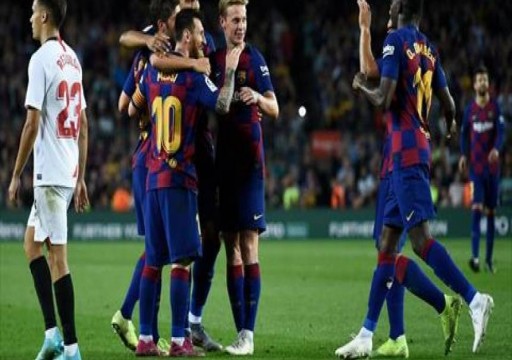 برشلونة يقسو على أشبيلية برباعية نظيفة رغم طرد اثنين من لاعبيه