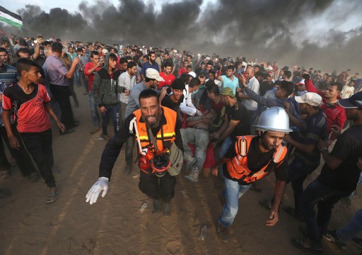 إصابة 33 متظاهرا فلسطينيًا برصاص الجيش الإسرائيلي شرقي غزة