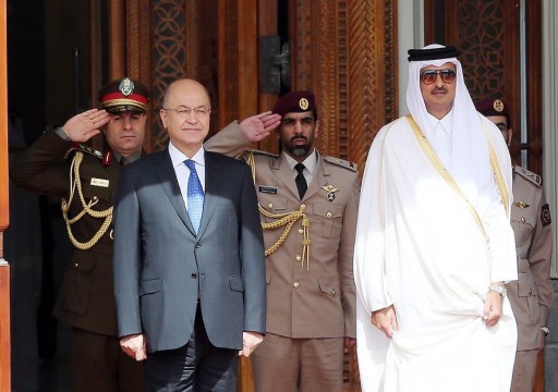 أمير قطر يجري مشاورات مع الرئيس العراقي في الدوحة
