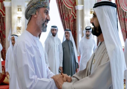 محمد بن راشد يستقبل رئيس مجلس الشورى العماني