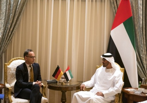 محمد بن زايد ووزير الخارجية الألماني يبحثان تطورات المنطقة