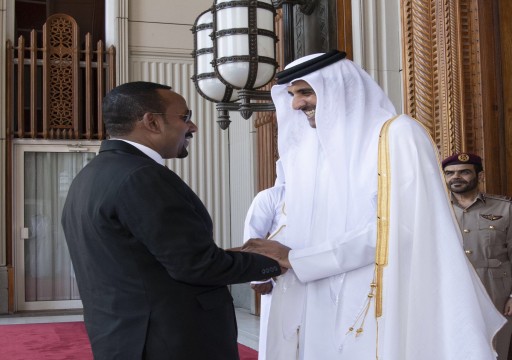 أمير قطر يبحث مع رئيس وزراء إثيوبيا التطورات الإقليمية