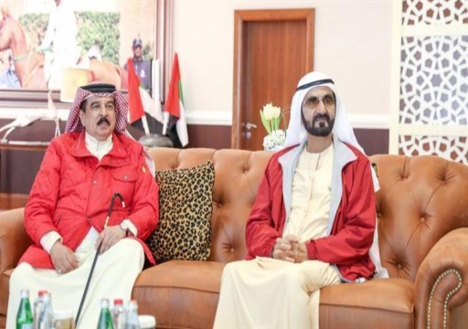 ملك البحرين يستقبل محمد بن راشد في المنامة