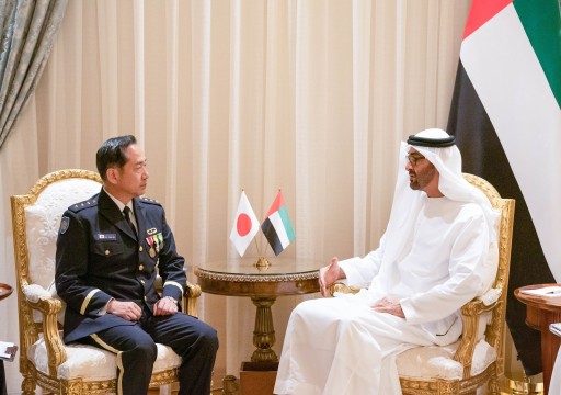 محمد بن زايد يستقبل رئيس أركان القوات المشتركة اليابانية