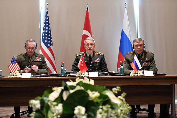 اجتماع لرؤساء أركان روسيا وأميركا وتركيا بشأن سوريا والعراق