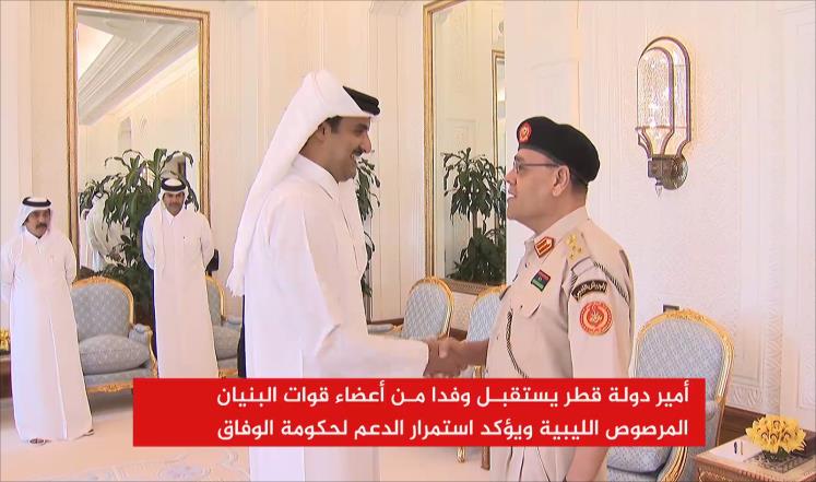 أمير قطر يستقبل وفدا من قوات "البنيان المرصوص"