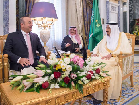 الملك سلمان يبحث مع وزير الخارجية التركي التطورات والعلاقات