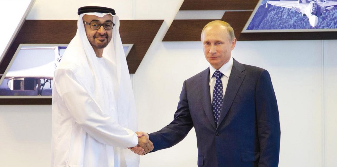 بوتين يبحث الأزمة الخليجية خلال اتصال هاتفي مع محمد بن زايد