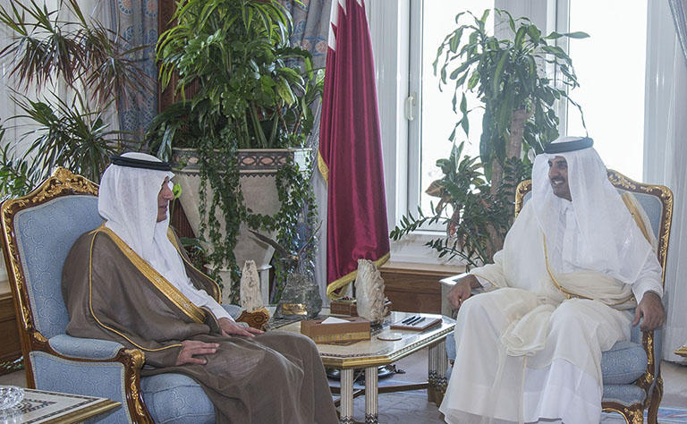 مباحثات بين أمير قطر والجبير قبيل قمم ترامب بالسعودية