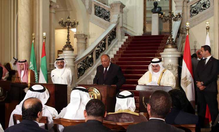 وزراء خارجية دول حصار قطر يجتمعون مع أبو الغيط الأحد