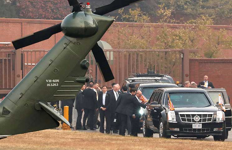 ترامب يلغي زيارة مفاجئة للمنطقة المنزوعة السلاح بين الكوريتين