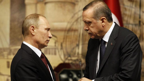 إردوغان يدعو بوتين لوقف هجمات النظام السوري على إدلب والغوطة