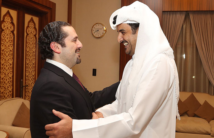 الحريري يبحث في الدوحة مع أمير قطر الأزمة اللبنانية