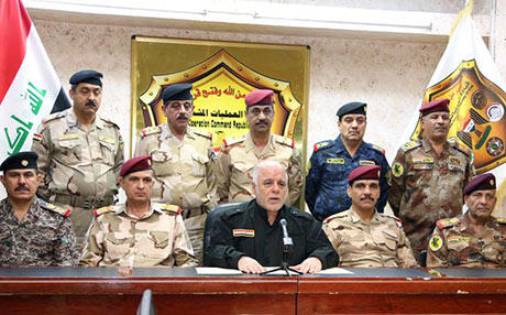 رئيس حكومة بغداد الطائفي يعلن بدء معركة الموصل ضد "تنظيم الدولة"