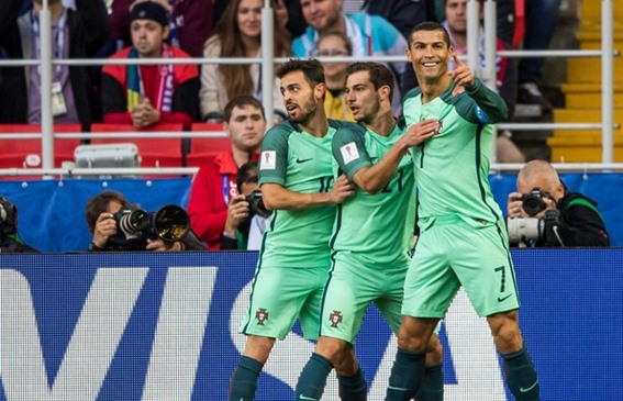 البرتغال تتفوق على روسيا وتضع قدما في نصف نهائي كأس القارات