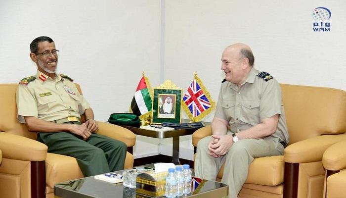 الرميثي يبحث التعاون الاستراتيجي والعسكري مع رئيس الأركان البريطاني