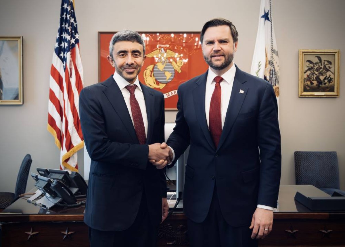 عبد الله بن زايد يبحث مع  نائب ترامب دي فانس الشراكة الاستراتيجية