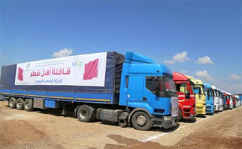 قطر تقدم 65 طن من المساعدات الطبية والإغاثية لغزة