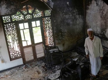 تدمير مسجد في اعتداء على المسلمين في سريلانكا